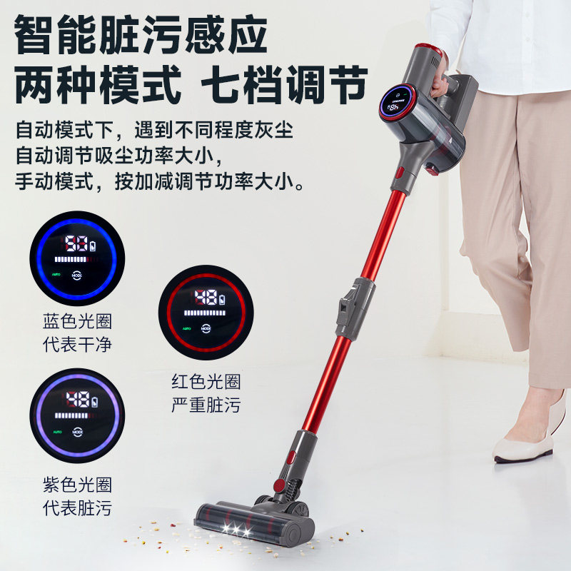 德国无线吸尘器家用静音强力超大吸力地毯猫毛手持小型除螨吸尘机