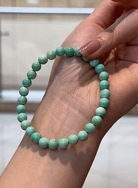 夏日清新色菱镁矿青荷绿手串SH