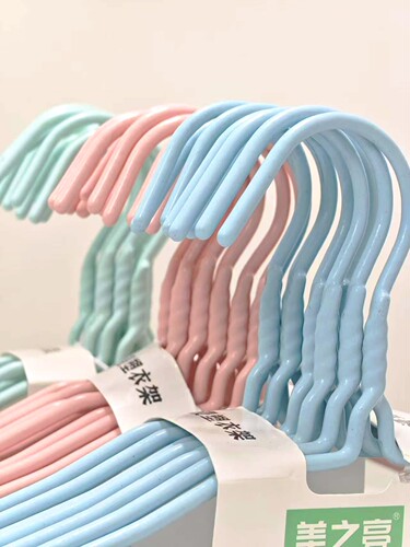 加粗加厚成人衣架家用衣钩防滑无痕衣挂架塑料宿舍衣撑挂钩衣架子 - 图1