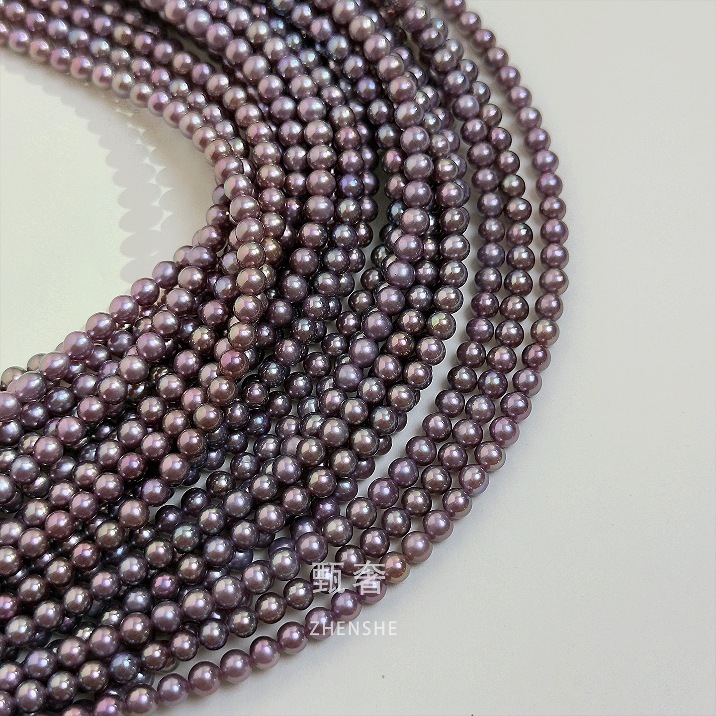 《幽兰紫钥》4-5mm紫色小珍珠项链极光淡水珍珠气质稀有蓝莓紫 - 图2