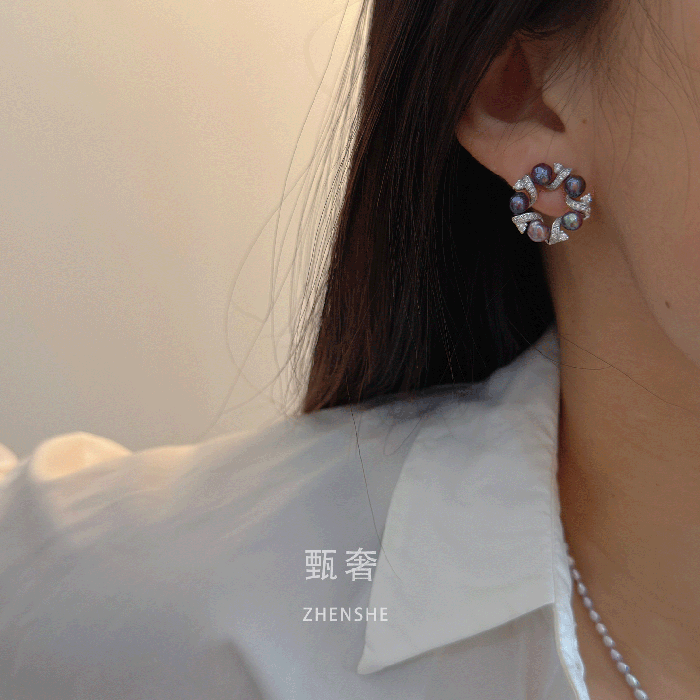 《如梦紫烟》天然4-5mm淡水珍珠气质炫彩紫色keshi耳钉戒指吊坠,淘宝优惠券,粉丝福利购,淘宝优惠卷