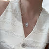 <Bright Eyes Like Water> 925 sterling silver natural freshwater pearl full diamond inlaid high-end earrings ring necklace set