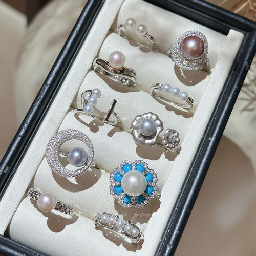 清仓特卖 精工S925纯银珍珠戒指一物一图戒圈开口可以调节 - 图3