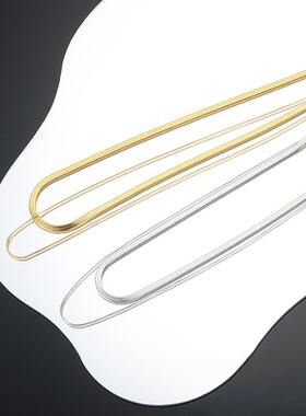 欧美个性辣妹双层叠戴项链女ins钛钢蛇骨链刀片链金银锁骨链保色