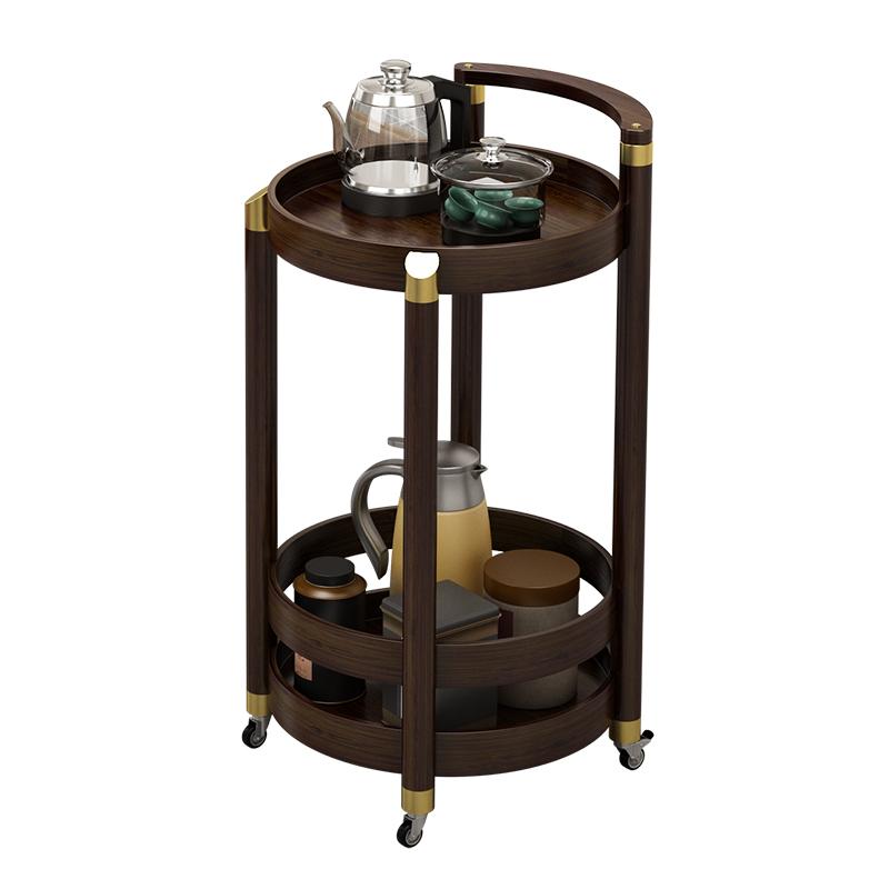 麻将茶几麻将机可移动边几中式棋牌桌茶水架客厅沙发小茶桌置物架 - 图3