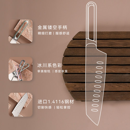 拓牌刀具流云菜刀切片刀德国进口不锈钢家用厨房切肉刀三德刀水果 - 图2