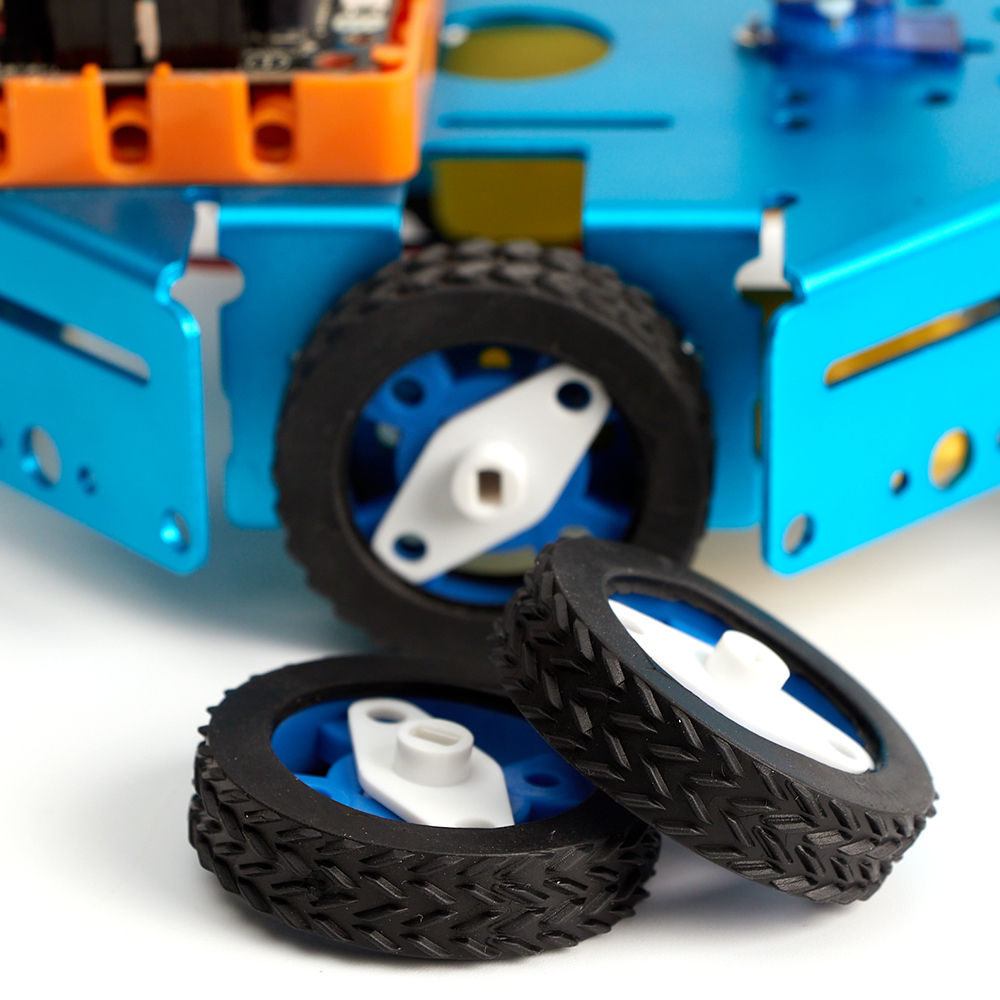 microbit配件 创客教育 智能小车配件橡胶轮 兼容步进 直流马达 - 图0