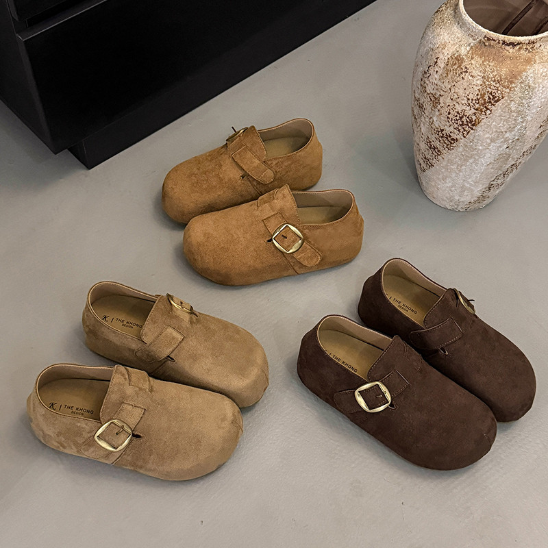 牛皮厚底内增高全包勃肯鞋女鞋2026新款春秋一脚蹬单鞋休闲豆豆鞋,淘宝优惠券,粉丝福利购,淘宝优惠卷