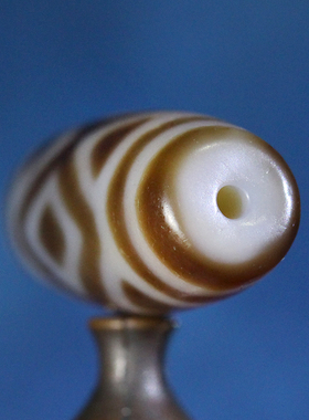 圣饰奇缘 天然真品西藏庙供院供老矿玛瑙 至纯白毫金刚三眼锁骨链