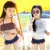 Đồ bơi trẻ em nữ dễ thương bikini bikini ba mảnh áo tắm phiên bản Hàn Quốc của bộ đồ bốn mảnh lớn trẻ em chia áo tắm - Bộ đồ bơi của Kid áo bơi cho bé gái Bộ đồ bơi của Kid