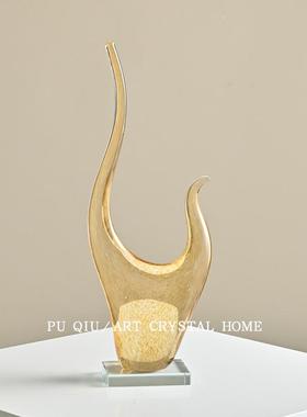 全球购艺术大师系列琉璃牛角摆件
