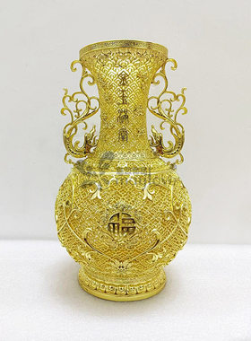 铜铝合金雕花拉手镀金