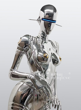 网红机器熊摆件商场玻璃钢暴力熊橱窗样板房软装饰大卡通公仔雕塑