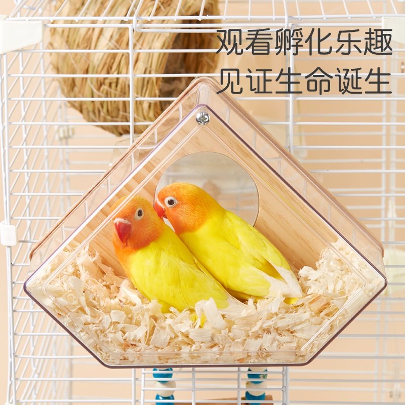 洁西透明鹦鹉繁殖盒虎皮鸟窝繁殖箱挂窝鸟笼配件牡丹鸟巢保暖,淘宝优惠券,粉丝福利购,淘宝优惠卷