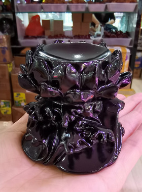 跨境 莲花树脂底座 水晶球玉石圆托底座工艺品 居家办公树脂摆件