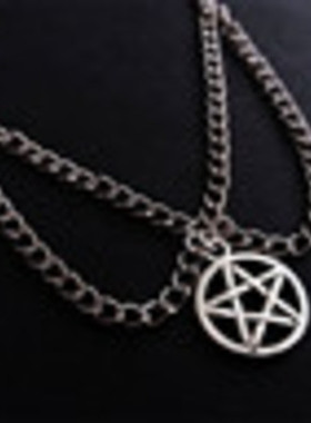 嘻哈新款星月圣诞节合金手链欧美简约拼接五角星情侣闺蜜手饰