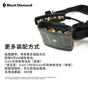 Black Diamond黑钻BD户外头灯强光超亮头戴式分体越野可充电led灯