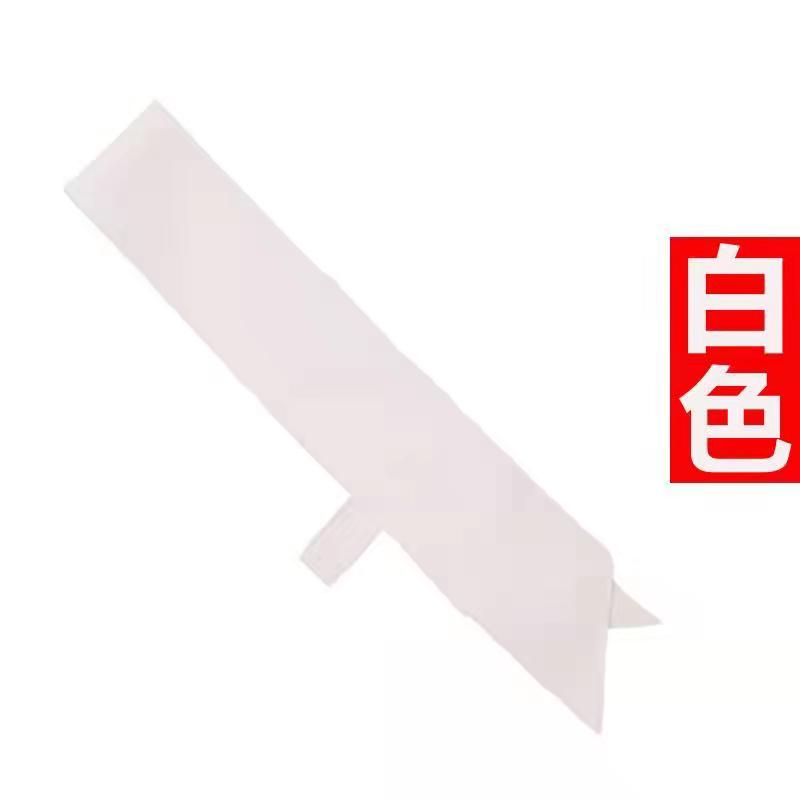 厨师新款领带领结学生餐饮厨师纯色汗巾红白黄蓝三角巾小长短领巾-图2