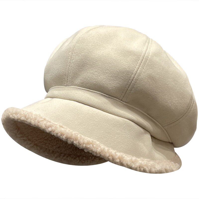 帽子女秋冬网红三合一渔夫贝雷帽日系毛绒加厚保暖堆堆帽八角帽潮,淘宝优惠券,粉丝福利购,淘宝优惠卷