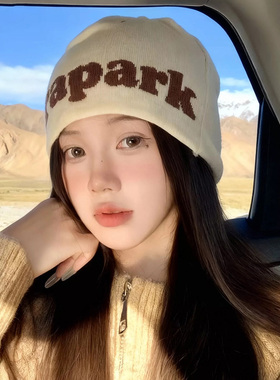 秋冬户外登山女保暖护耳毛线帽