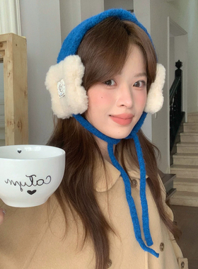 羊羔毛加厚保暖防寒骑行耳罩女