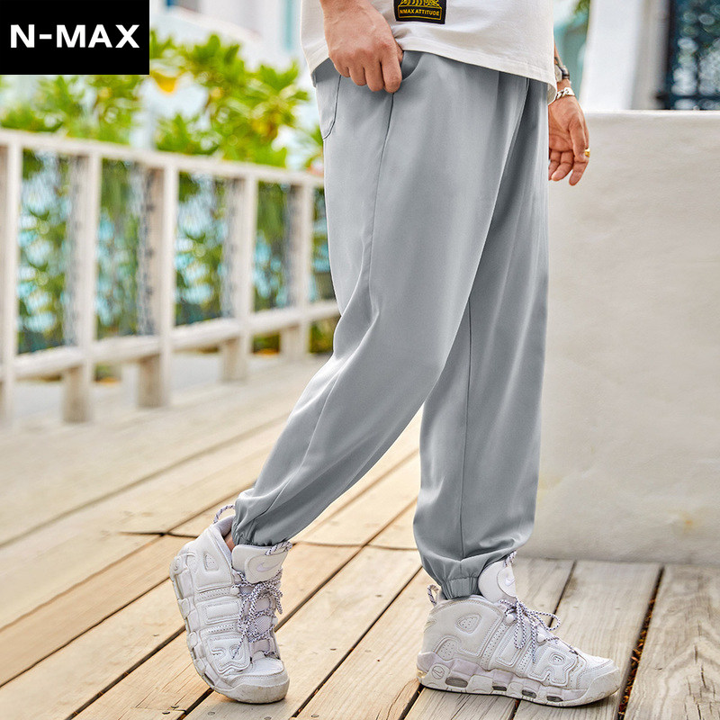 nmax大码男装潮牌肥佬束脚运动裤子 nmax休闲裤