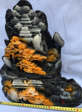 特价仿寿山石迎客松玄关