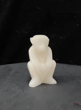 天然玉石十二生肖猴子摆件客厅酒柜博古架装饰品办公室工艺品摆设