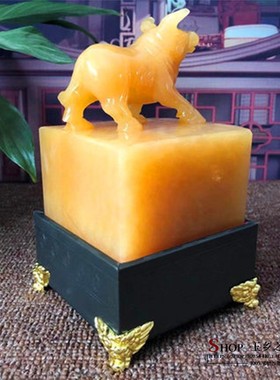 生肖牛吉祥物印章书房传国玉玺
