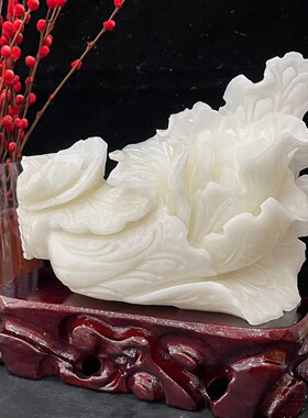 玉乡之源玉祝福中式客厅白菜摆件