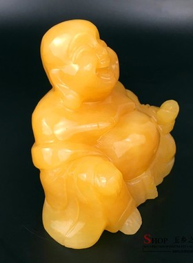 天然弥勒佛家居客厅酒柜装饰品