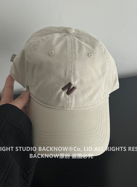 BACKNOW字母美式复古大头棒球帽