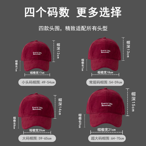 巨大码棒球帽65cm帽子BACKNOW超大头围棒球帽子男女宽帽檐鸭舌帽 - 图0