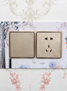卡扣免粘塑料双开关保护套