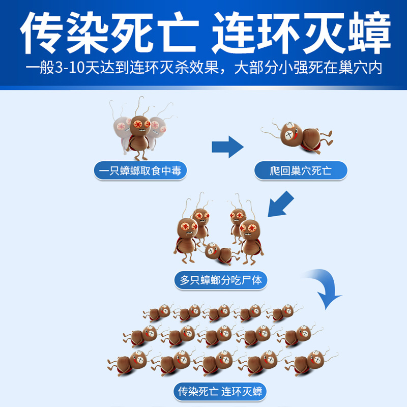 科凌虫控家用蟑螂药粉室内端餐厅全窝小强饵剂灭杀小强饭店非无毒-图1