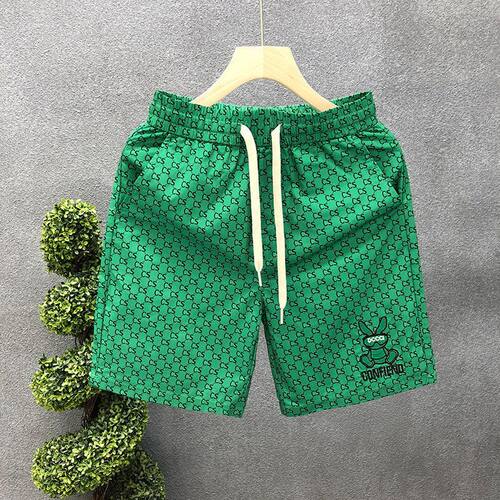 高品质字母印花短裤男款夏季薄款五分裤2025新款男士高端欧货中裤 - 图3