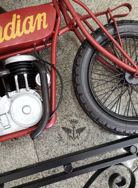 印第安招牌主题餐厅摩托车模型