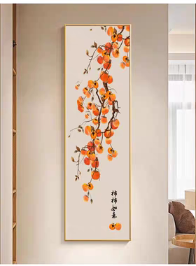 葫芦窄细长条入户玄关装饰画
