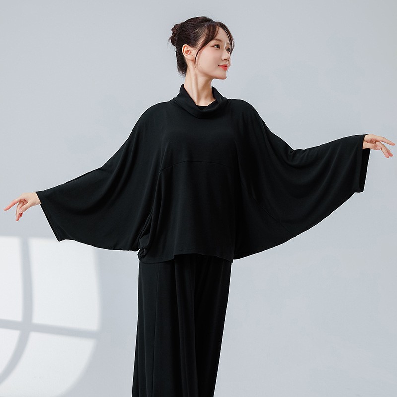 舞者之歌现代舞服装新款宽松阔袖上衣中国舞练功服艺考表演服 - 图3