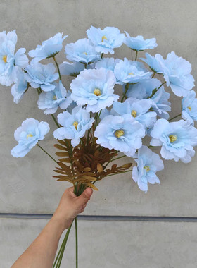 婚庆装饰花排插花蓝色系花材