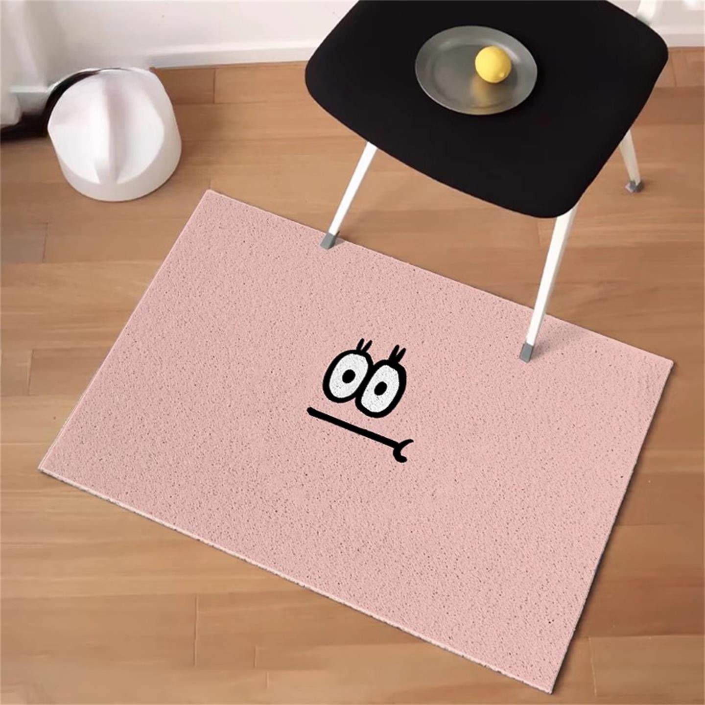 2025新款入户门地垫可爱卡通表情灰色丝圈进门防滑脚垫可裁剪地毯,淘宝优惠券,粉丝福利购,淘宝优惠卷