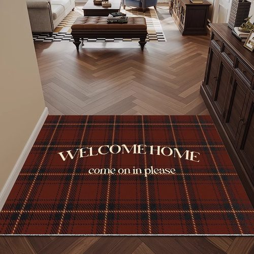 丝圈地垫入户门垫复古大门外防滑垫门口进门脚垫耐脏玄关地毯天津 - 图0