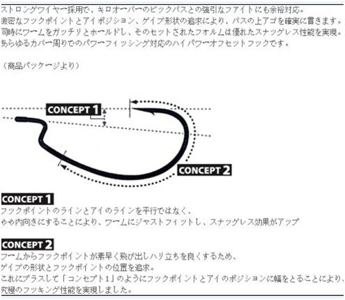 日本DECOY WORM 17 超轻黑镍钩 德州 路亚软饵曲柄钩 - 图2