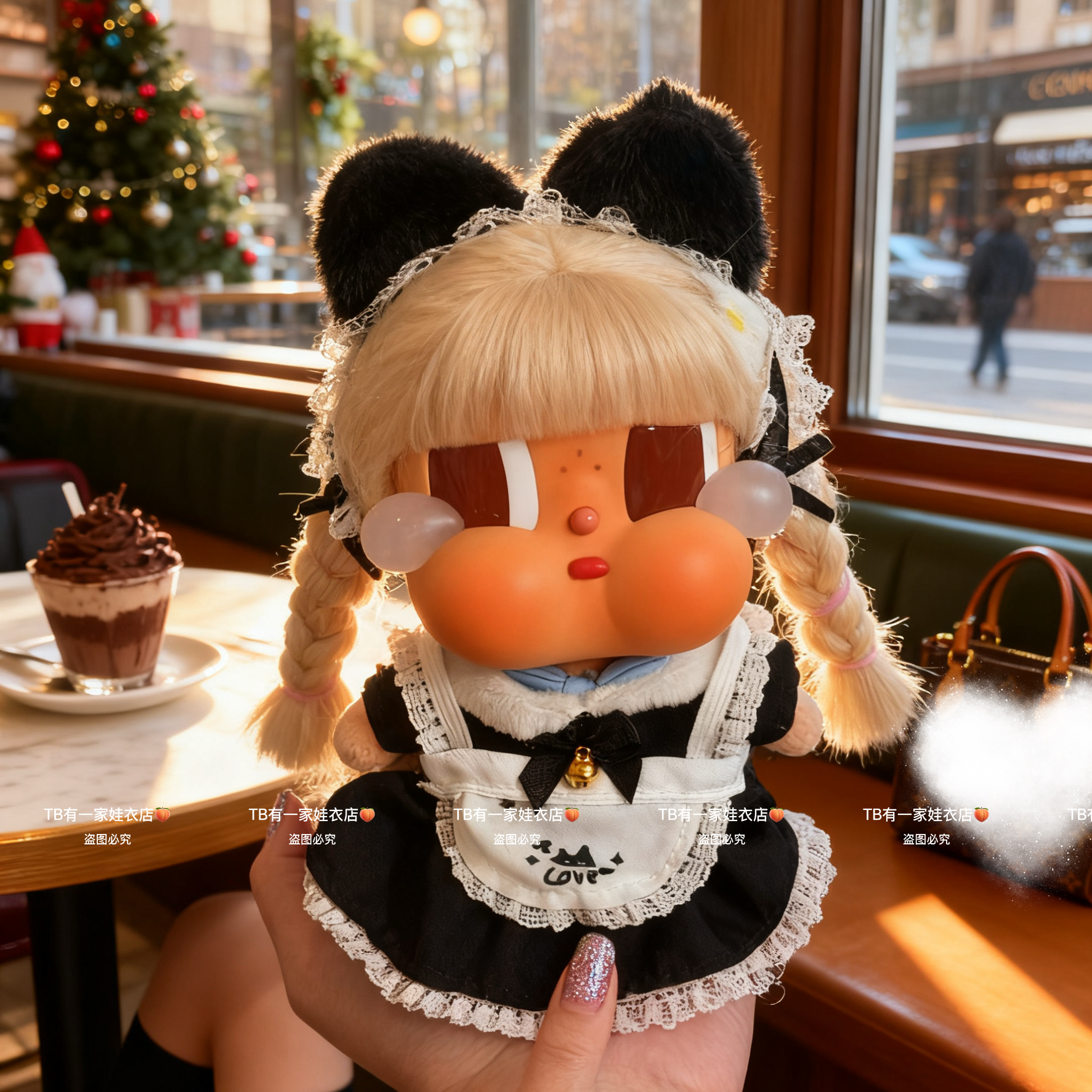 哭娃vacation衣服crybaby搪胶猫咪女仆娃衣沙滩度假着替连衣裙 - 图1