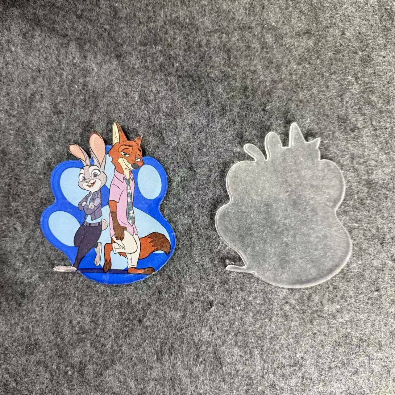 瑞幸联名疯狂动物城2奶茶袋改造冰箱贴DIY磁吸亚克力材料包定制 - 图3