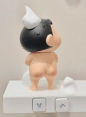 【新家的100个快递】洗澡蜡笔小新浴室摆件玄关创意装饰高级感