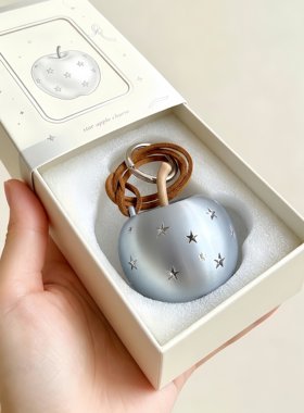 星星苹果挂件简约高级感钥匙扣3D打印高颜值包包配饰创意车载挂饰