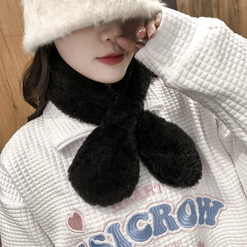 Демисезонный утепленный милый шарф, коллекция 2021, с защитой шеи