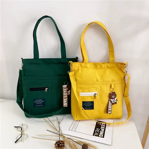 Шоппер, брендовая сумка на одно плечо, ранец, универсальная сумка через плечо, льняная сумка, коллекция 2021, в корейском стиле