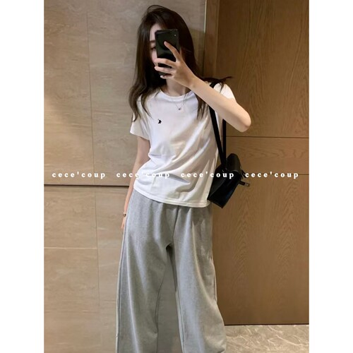 cece coup 神仙小T ！ 04/01 新品 25ss 刺绣圆领宽松T恤 短袖女 - 图2